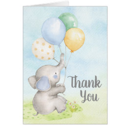 Elephant Baby Boy Dusche Danke Karten