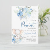 Elephant Baby Boy Dusche Einladung (Stehend Vorderseite)