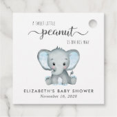 Elephant Baby Boy Dusche Vielen Dank Geschenkanhänger (Rückseite)