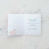 Elephant Baby Boy Foto Geburtsankündigung Ankündigung (Innenseite)