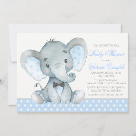 Elephant Baby Boy Shower Einladungen