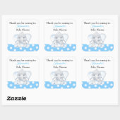 Elephant Baby Boy Vielen Dank Baby Shower Sticker (Blatt)