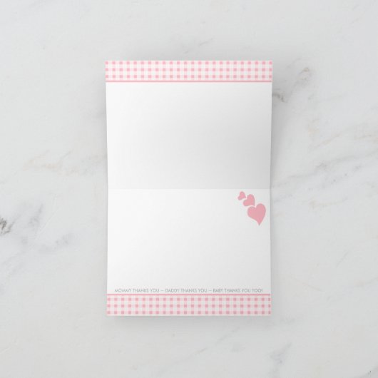 Elephant Baby Danke Pink Gingham (Innenseite)