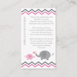 Elephant Baby Dusche bringen ein Buch mit rosa Mäd Begleitkarte