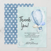 Elephant Baby Dusche Dank Karte (Vorne/Hinten)