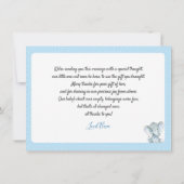 Elephant Baby Dusche Danke Karte (Rückseite)