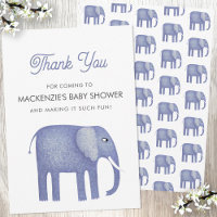 Elephant Baby Dusche Danke Karte