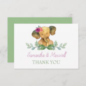 Elephant Baby Dusche Danke Karte (Vorne/Hinten)