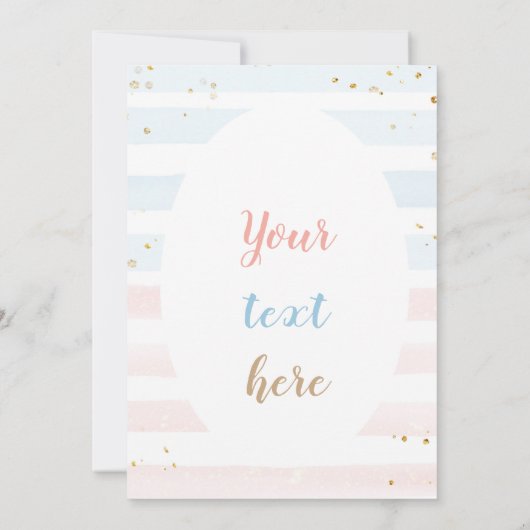 Elephant Baby Dusche Einladung Geschlecht offenbar (Rückseite)