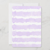 Elephant baby Dusche Einladung Mädchen lila Gold (Rückseite)