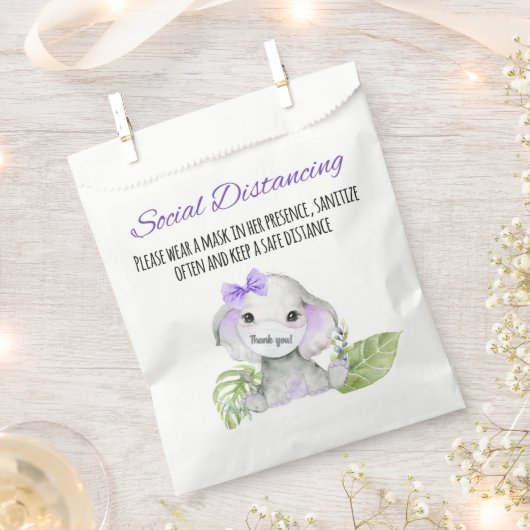 Elephant Baby Dusche Gefälligkeitssäcke Geschenktütchen (Ausgeschnitten)
