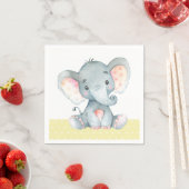 Elephant Baby Dusche Gelbe Napkins Serviette (Beispiel)
