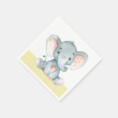Elephant Baby Dusche Gelbe Napkins Serviette (Ecke)