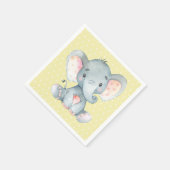 Elephant Baby Dusche Gelbe Napkins Serviette (Ecke)