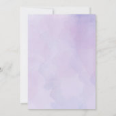 Elephant Baby Dusche Lila Wasserfarbe Einladung (Rückseite)