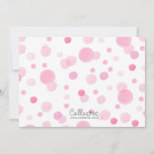 Elephant baby Dusche Mädchen Dusche Einladungen (Rückseite)