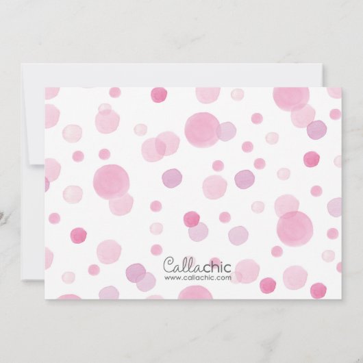 Elephant baby Dusche Mädchen Dusche Einladungen (Rückseite)