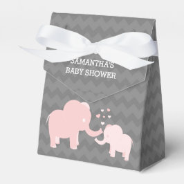Elephant Baby Dusche Pink Gray Zent Fevor Box Geschenkschachtel