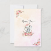 Elephant Baby Dusche Vielen Dank Dankeskarte (Vorderseite)