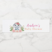 Elephant Baby Dusche Wasserflasche Etikett (Einzelnes Label)