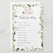 Elephant Baby Dusche Wünsche für Baby (Vorne/Hinten)