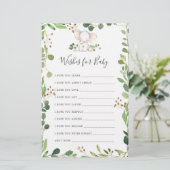 Elephant Baby Dusche Wünsche für Baby (Stehend Vorderseite)