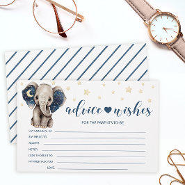 Elephant Baby Dusche wünscht Schreibtischkarte Briefpapier