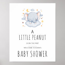 Elephant Baby Duschzeichen Poster