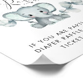 Elephant Baby Duwer Windelwanne abziehen Poster (Ecke)