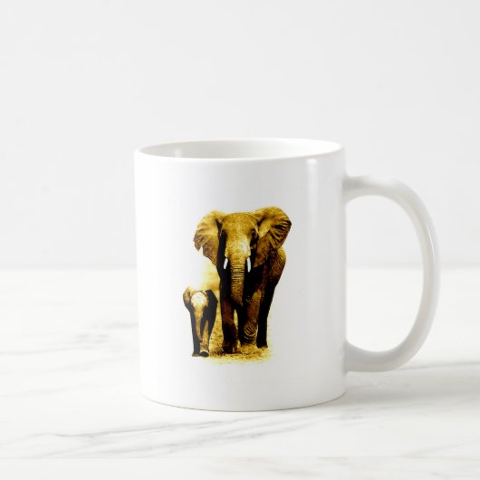 Elephant & Baby Elephant Kaffeetasse (Rechts)