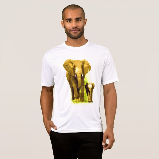Elephant & Baby Elephant Walking T-Shirt (Vorne ganz)