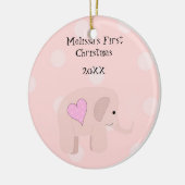 Elephant Baby First Christmas Keramikornament (Links)