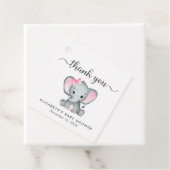 Elephant Baby Girl Dusche Vielen Dank Geschenkanhänger (Beispiel)