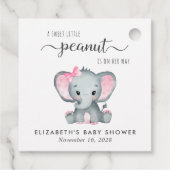 Elephant Baby Girl Dusche Vielen Dank Geschenkanhänger (Rückseite)