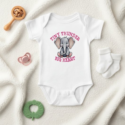 Elephant Baby Jersey Bodysuit Baby Strampler