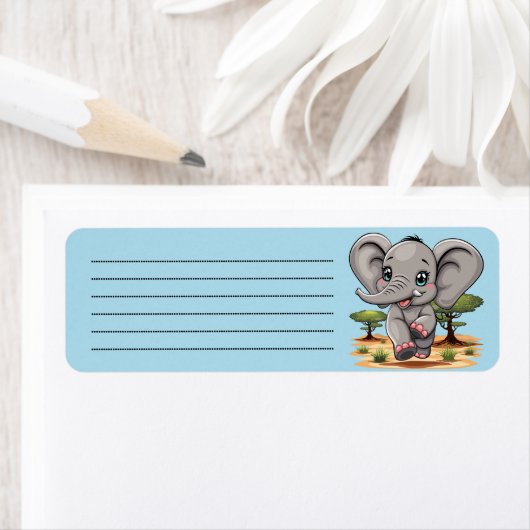 Elephant Baby Jumping Happy in African Savannah (Insitu)