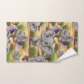 Elephant Baby Jumping Happy in African Savannah Badhandtuch Set (Handtuch)