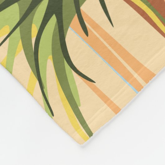 Elephant Baby Jumping Happy in African Savannah Fleecedecke (Ecke)