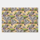 Elephant Baby Jumping Happy in African Savannah Geschenkpapier Set (Vorderseite 3)