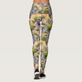 Elephant Baby Jumping Happy in African Savannah Leggings (Rückseite)