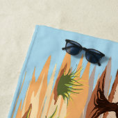 Elephant Baby Jumping Happy in African Savannah Strandtuch (Beispiel)