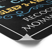 Elephant Baby Monthly Chalkboard-Zeichen-Plakat Poster (Ecke)