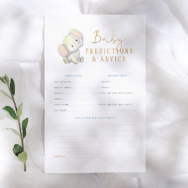 Elephant Baby Predictions & Advice Shower Game