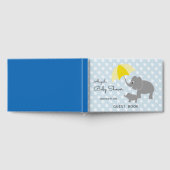 Elephant & Baby, Regenschirm, Blue Baby Dusche Gästebuch (Voll)