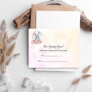 Elephant Baby Shooting Count Game Begleitkarte