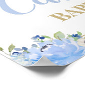 Elephant Baby Shower Baby Boy Begrüßungszeichen Po Poster (Ecke)