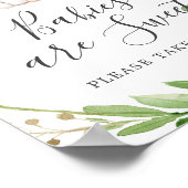 Elephant Baby Shower Babys sind süßes Zeichen Poster (Ecke)