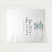 Elephant Baby Shower Background, Foto Booth Prop Wandteppich (Vorderseite (Horizontal))