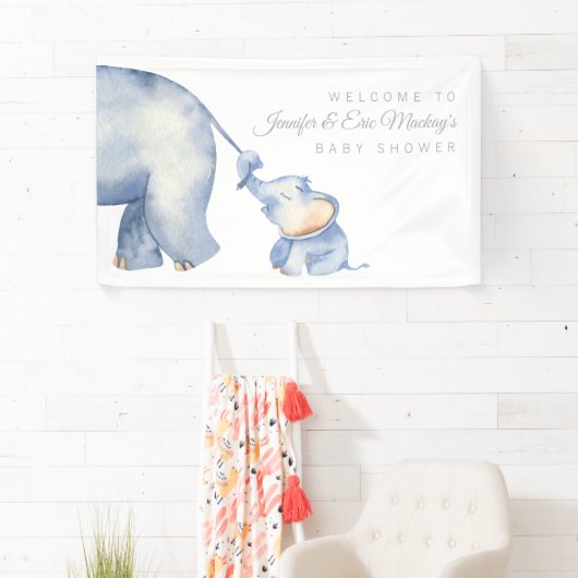 Elephant Baby Shower Banner (Insitu)