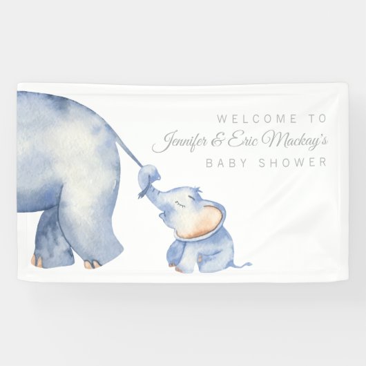 Elephant Baby Shower Banner (Horizontal)